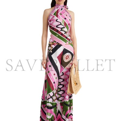 PUCCI VIVARA SILK SATIN WIDE-LEG PANTS